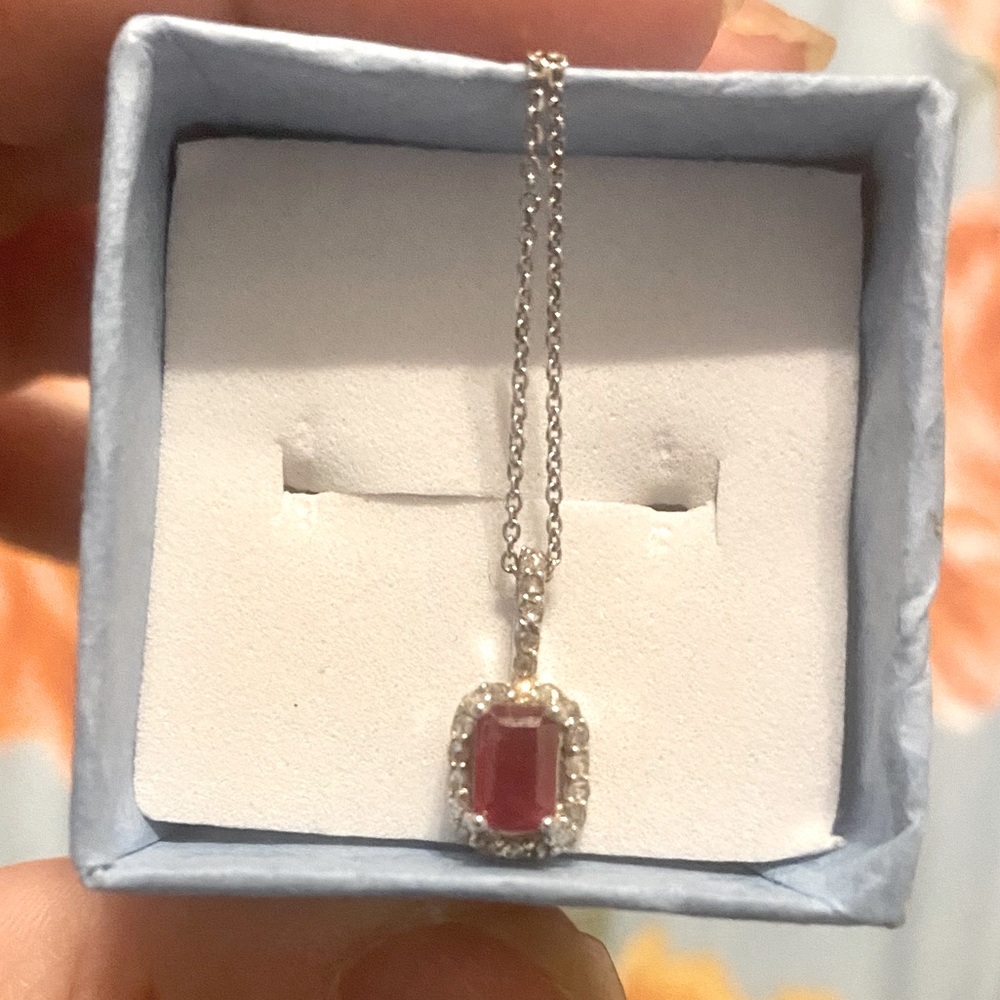1.30ctw Mozambique Ruby and Diamond Necklace